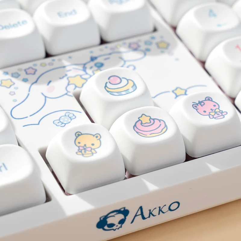 Akko Cinnamoroll 3108 V3 Wired Mechanical Keyboard (Akko Frost Pink Switch)