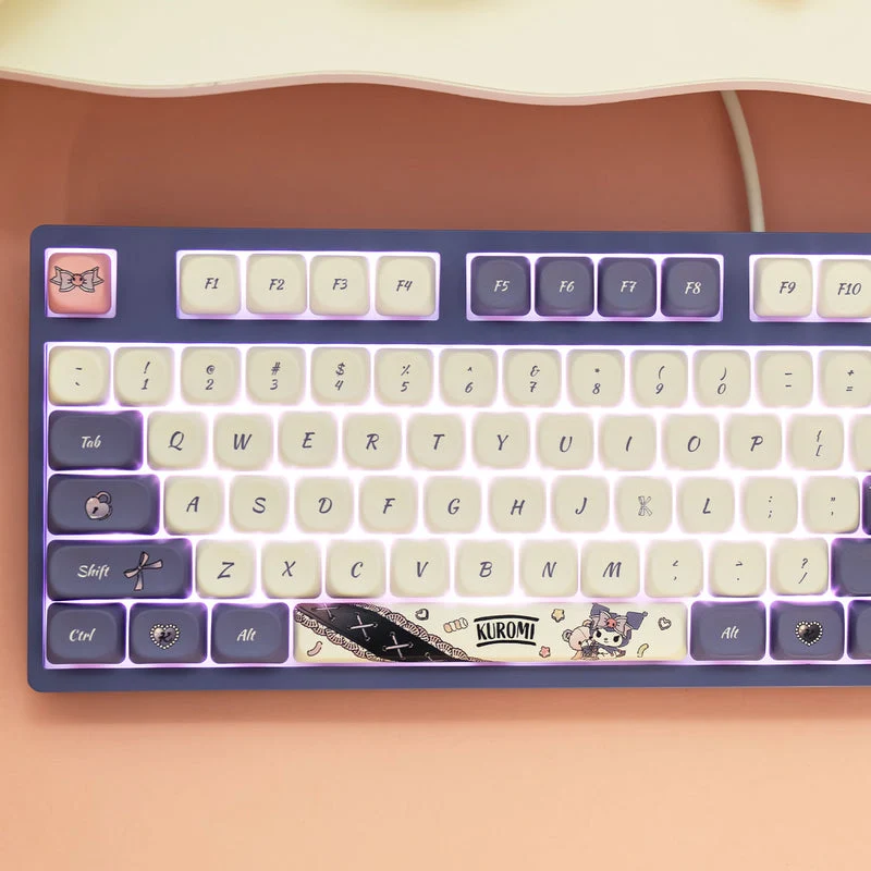 Akko Kuromi 3108 V3 Wired Mechanical Keyboard (Akko Frost Pink Switch)
