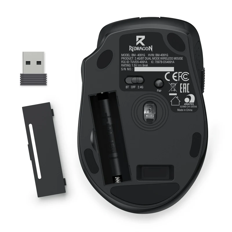 Redragon BM-4091G PRO Dual-Mode Office Mouse (Grey)