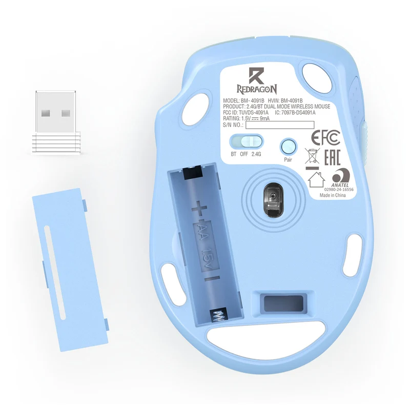 Redragon BM-4091B PRO Dual-Mode Office Mouse (Blue)