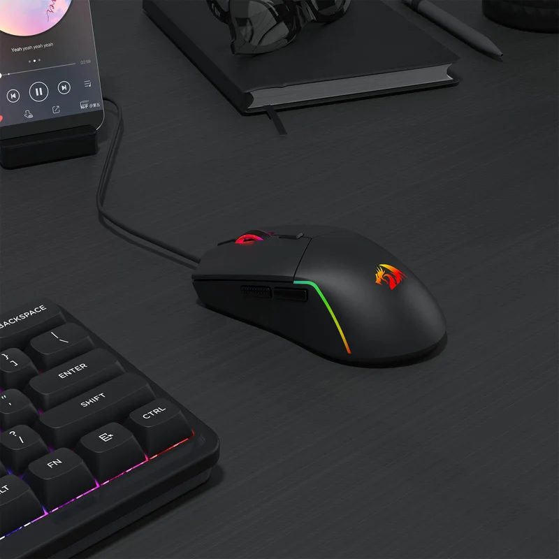 Redragon M730 Naga RGB Wired Gaming Mouse (Black)