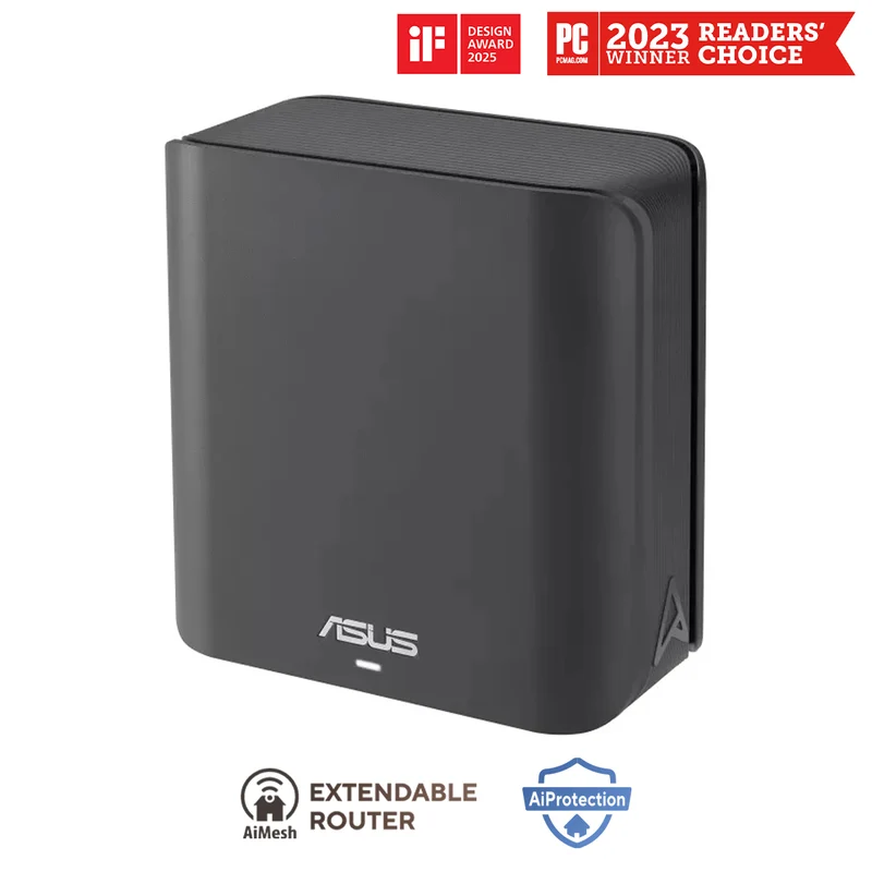 Asus ZenWiFi BD4 BE3600 Dual-Band WiFi 7 Whole Home Mesh System Extendable Router (1 Pack) (Black)