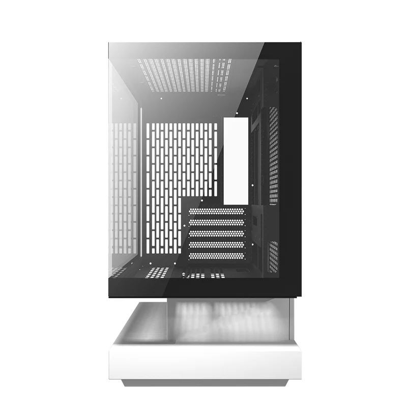 DarkFlash Floatron F1 B&W Combo M-ATX PC Case Tempered Glass Panel