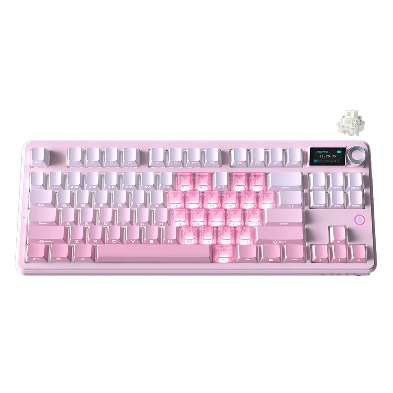 Ajazz MK87 RGB 87 Keys Hot-Swappable Mechanical Keyboard (Gradient Pink) (Litchi Switch)