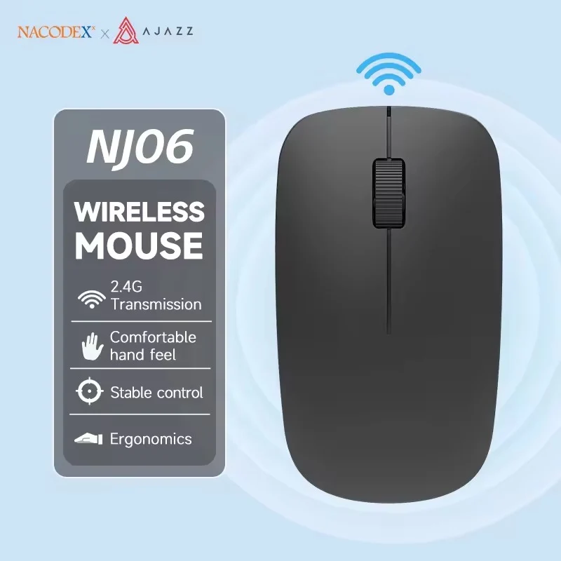 Nacodex x Ajazz NJ06 Wireless 2.4G Mouse (Black)