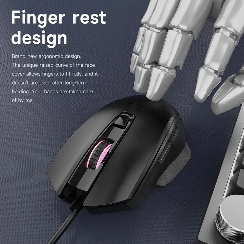 Nacodex x Ajazz NJ05 Wired Connection Low-Latency Mouse (Black)