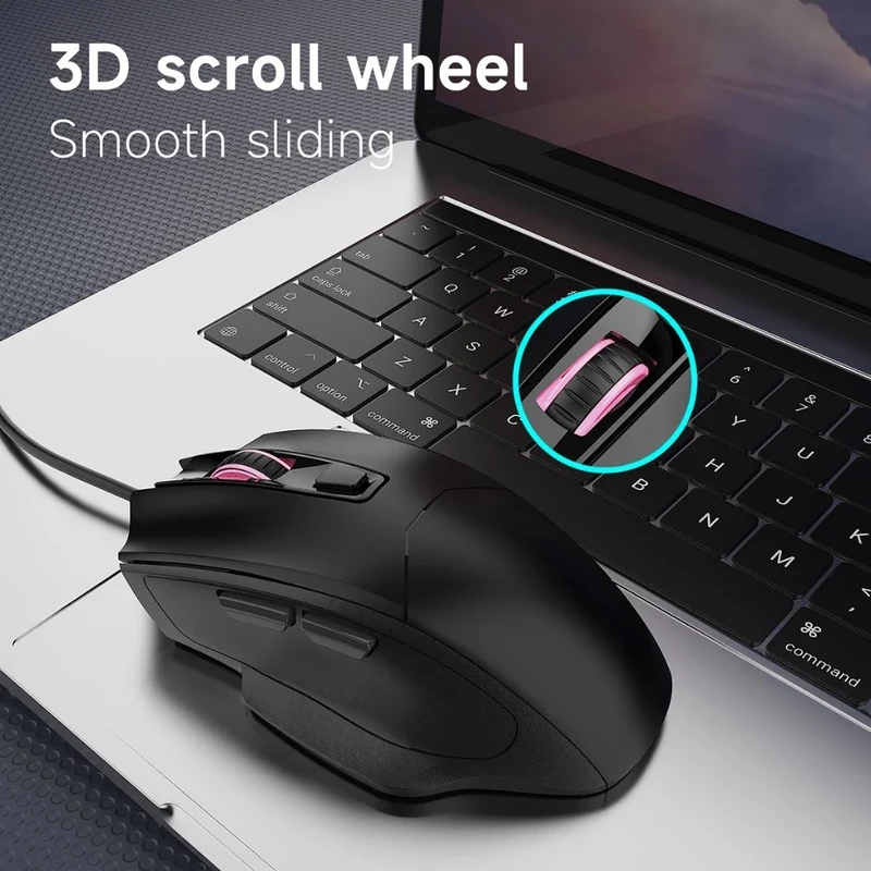 Nacodex x Ajazz NJ05 Wired Connection Low-Latency Mouse (Black)