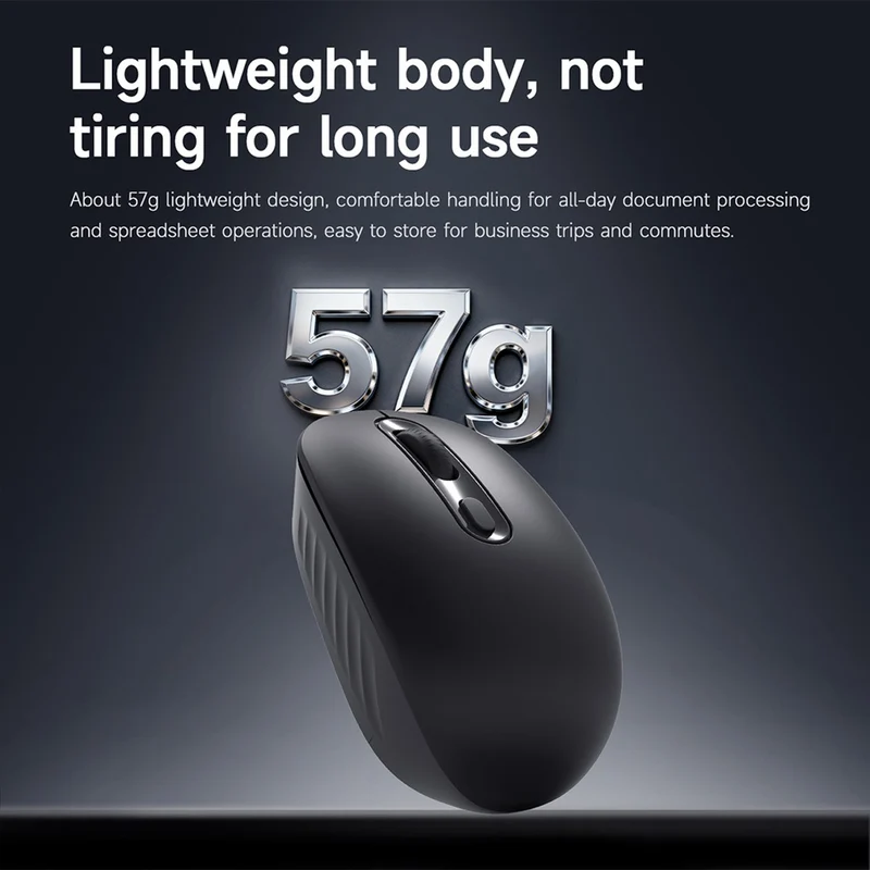 Nacodex x Ajazz NJ04 Wireless 2.4G Single-mode Lightweight Mouse (Black)