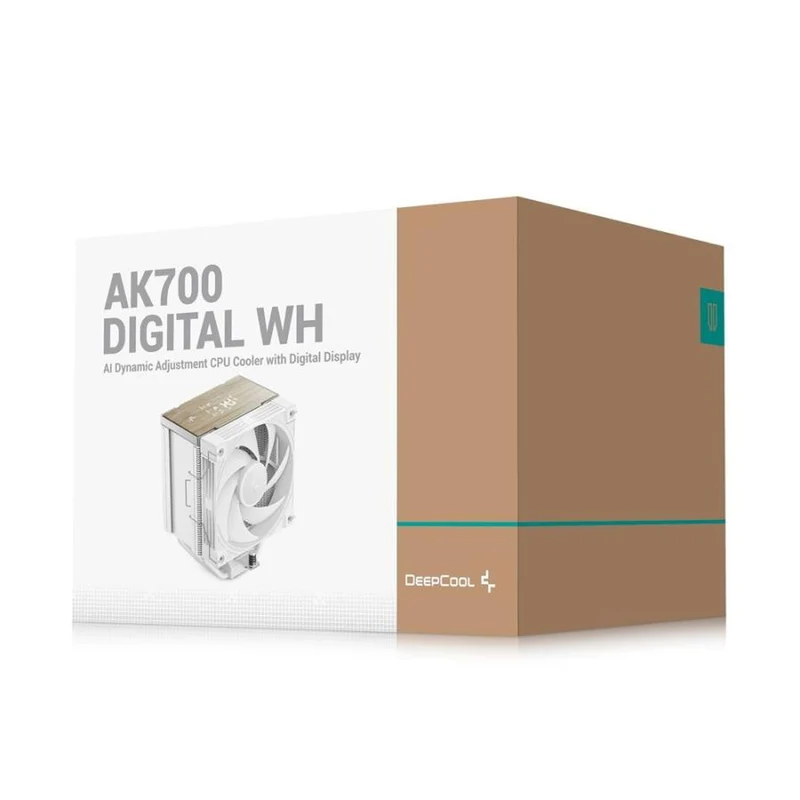 DeepCool AK700 Digital AI Dynamic Adjustment CPU Cooler with Digital Display (Black, White)