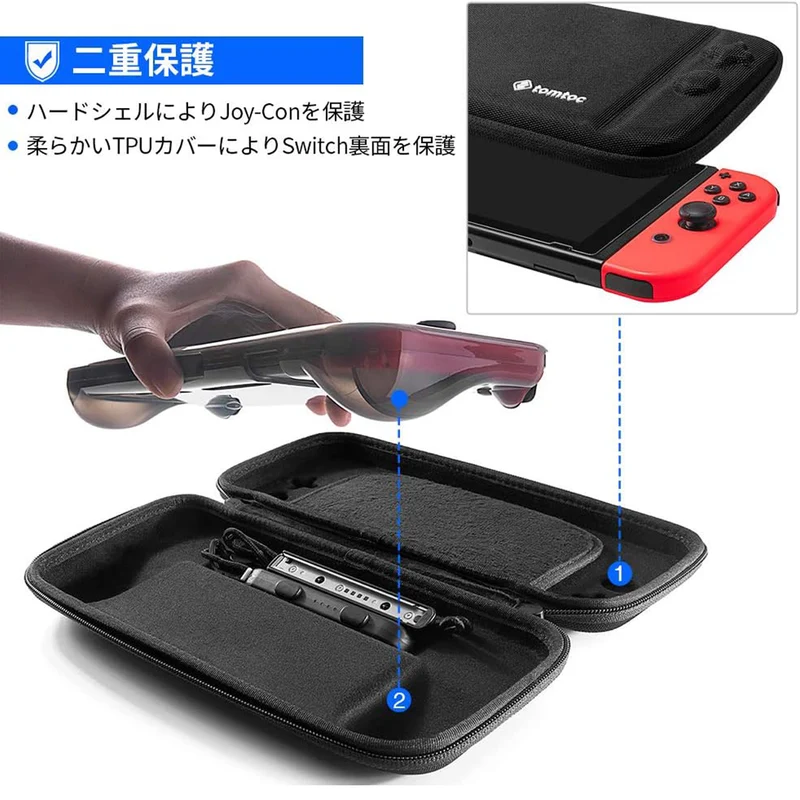 NSW TOMTOC TRAVEL CASE COMBO SET DESIGNED FOR N-SWITCH (BLACK) (A05-008D)