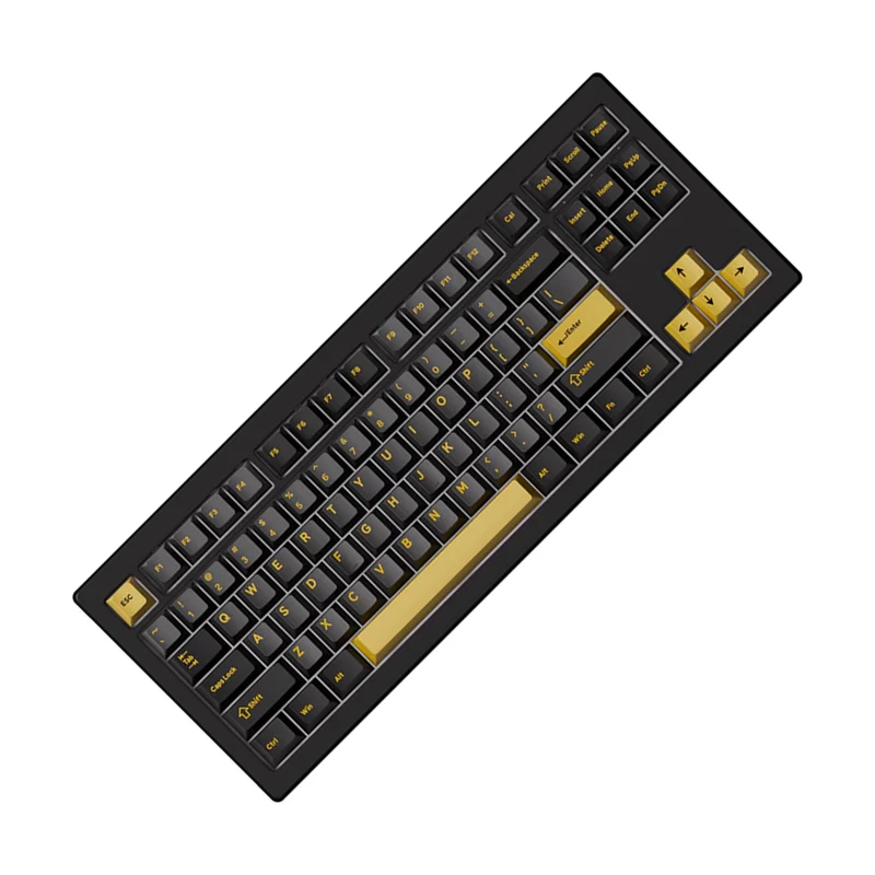 Akko 5087 V3 Black & Gold Multi-Mode RGB Hot-Swappable Mechanical Keyboard (Akko V3 Piano Pro Switch) (016-019-021-037-020)