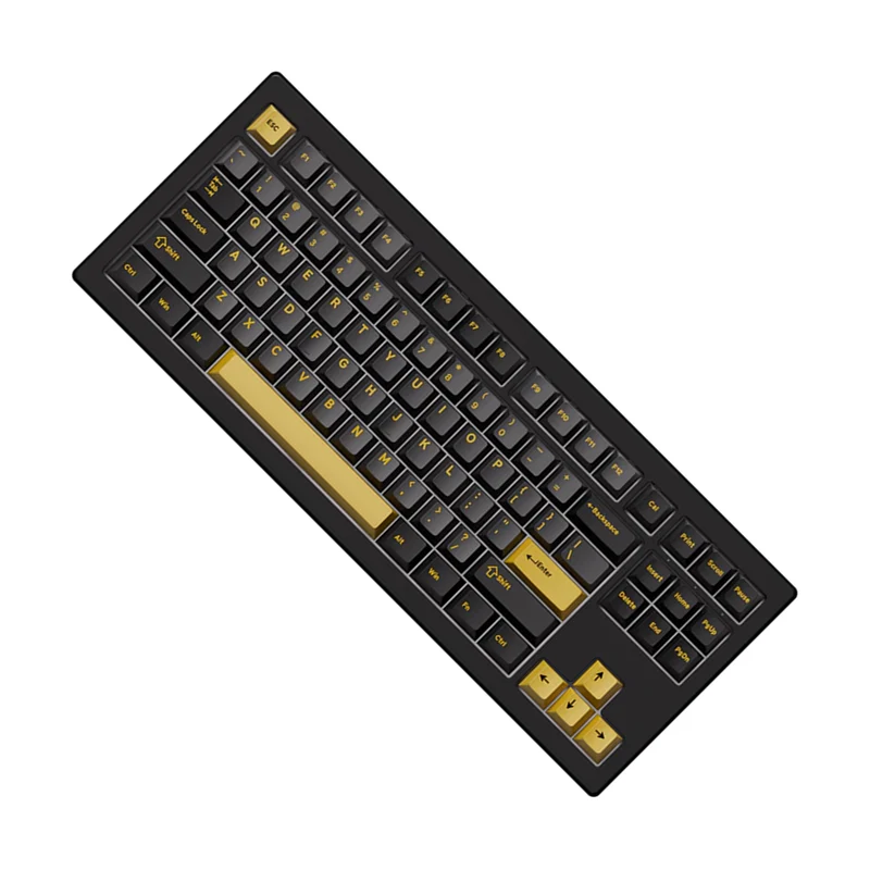 Akko 5087 V3 Black & Gold Multi-Mode RGB Hot-Swappable Mechanical Keyboard (Akko V3 Piano Pro Switch) (016-019-021-037-020)