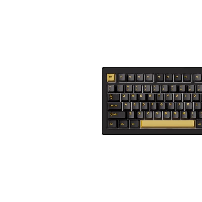 Akko 5087 V3 Black & Gold Multi-Mode RGB Hot-Swappable Mechanical Keyboard (Akko V3 Piano Pro Switch) (016-019-021-037-020)
