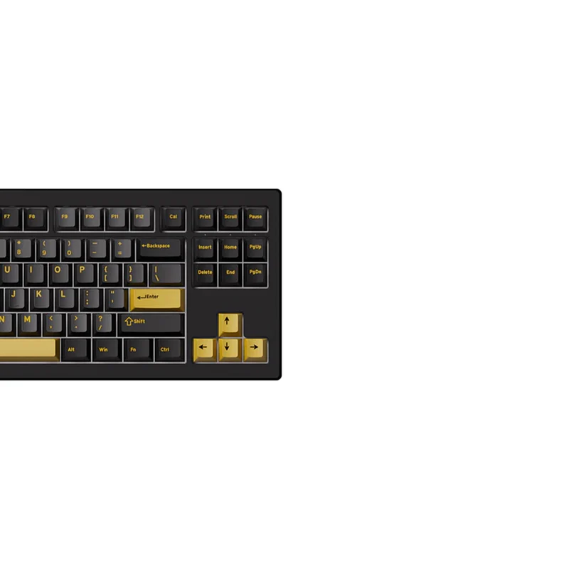 Akko 5087 V3 Black & Gold Multi-Mode RGB Hot-Swappable Mechanical Keyboard (Akko V3 Piano Pro Switch) (016-019-021-037-020)