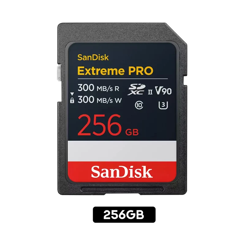 Sandisk Extreme Pro UHS-II V90 300MB/s Read & Write SD Card (256GB, 512GB)