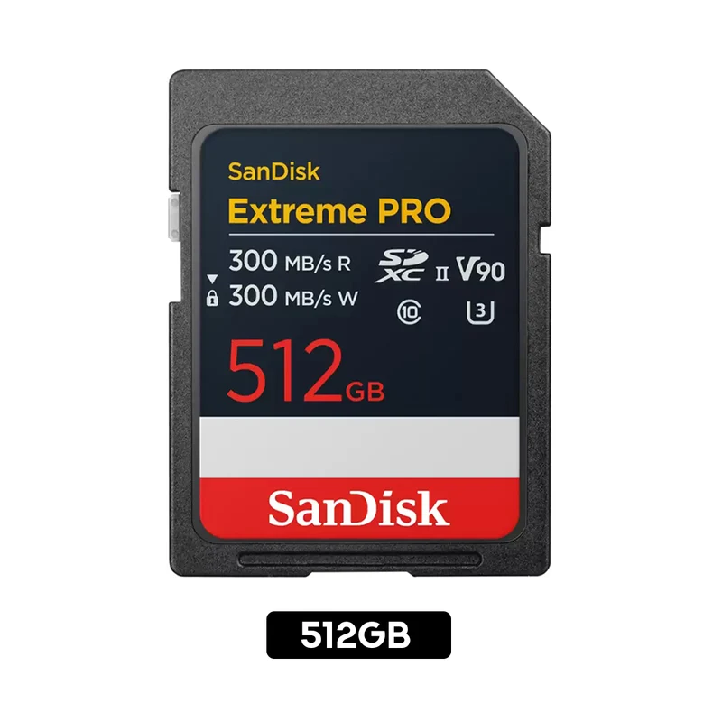 Sandisk Extreme Pro UHS-II V90 300MB/s Read & Write SD Card (256GB, 512GB)