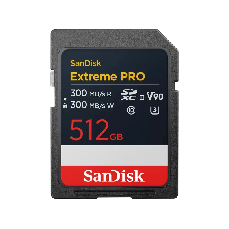 Sandisk Extreme Pro UHS-II V90 300MB/s Read & Write SD Card (256GB, 512GB)