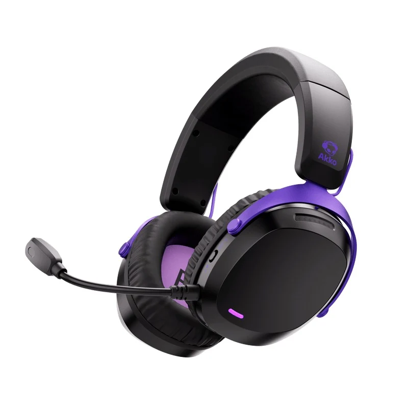 Akko GH300 Tri-Mode Gaming Headset with Microphone (Black, White)