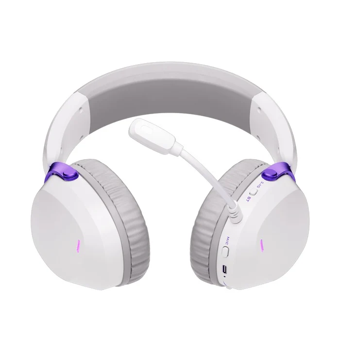 Akko GH300 Tri-Mode Gaming Headset with Microphone (Black, White)
