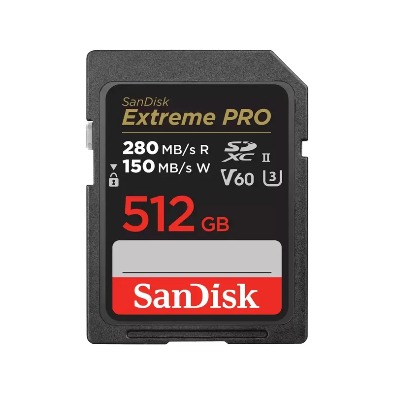 Sandisk Extreme PRO 280MB/s Read SDXC UHS-II Card (512GB, 1TB)