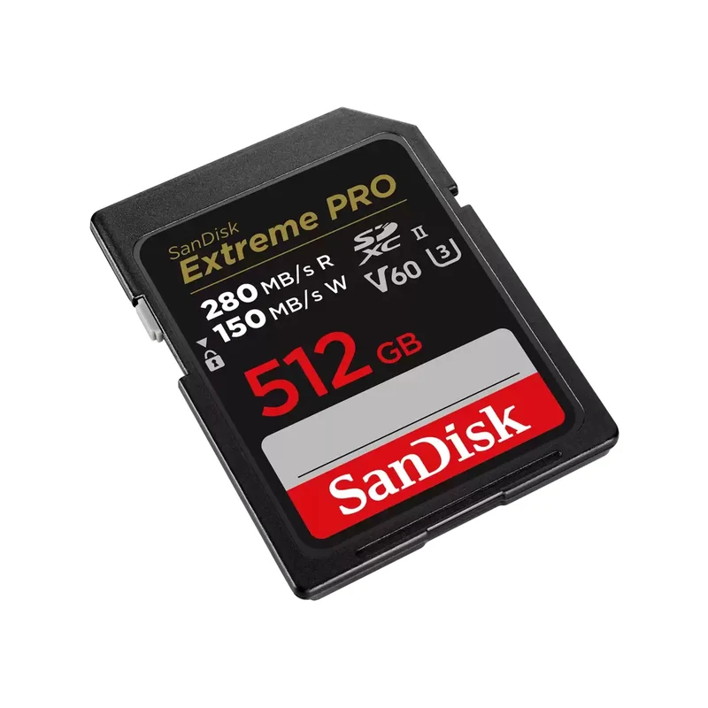 Sandisk Extreme PRO 280MB/s Read SDXC UHS-II Card (512GB, 1TB)