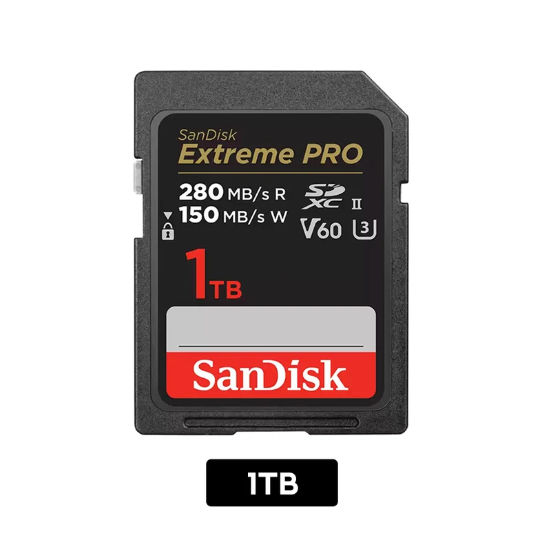 Sandisk Extreme PRO 280MB/s Read SDXC UHS-II Card (512GB, 1TB)