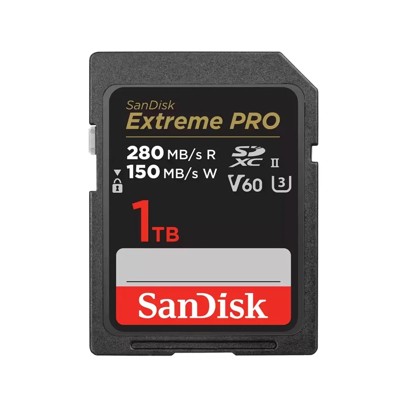 Sandisk Extreme PRO 280MB/s Read SDXC UHS-II Card (512GB, 1TB)