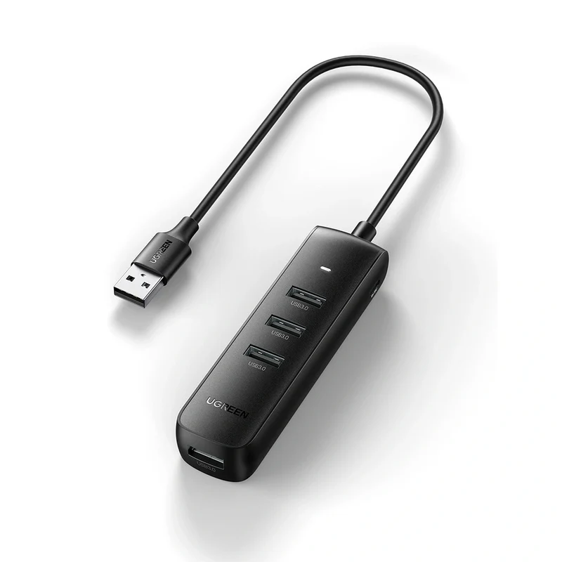 Ugreen 4-Port USB 3.0 Hub - 0.25m (Black) (CM416/10915)