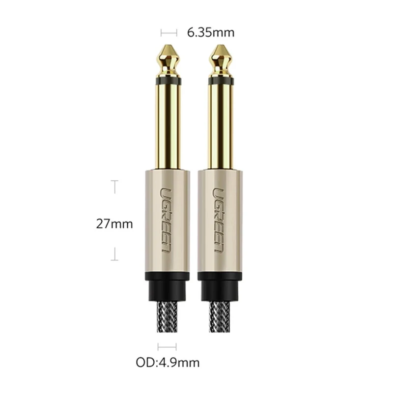 Ugreen 6.5mm Male to 6.5mm Male Audio Cable - 3m (Gray) (AV128/10639)