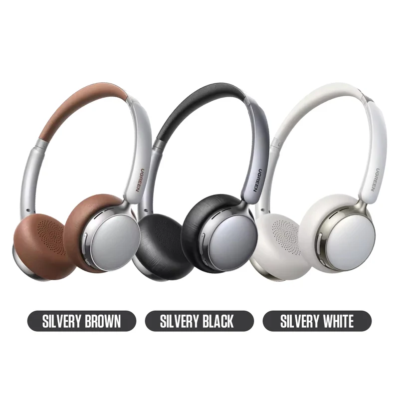 Ugreen Studio Plus Active Noise-Cancelling Headphones (Silvery Brown, Silvery Black, Silvery White) (HP207/75629, HP207/75630, HP207/75631)