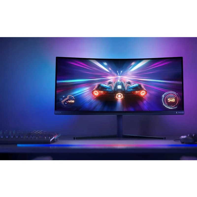 Philips Evnia 34M2C6500/00 34" WQHD (3440x1440) 175Hz 0.03ms GTG QD OLED Curved Gaming Monitor with Tilt, Height & Swivel Adjustment