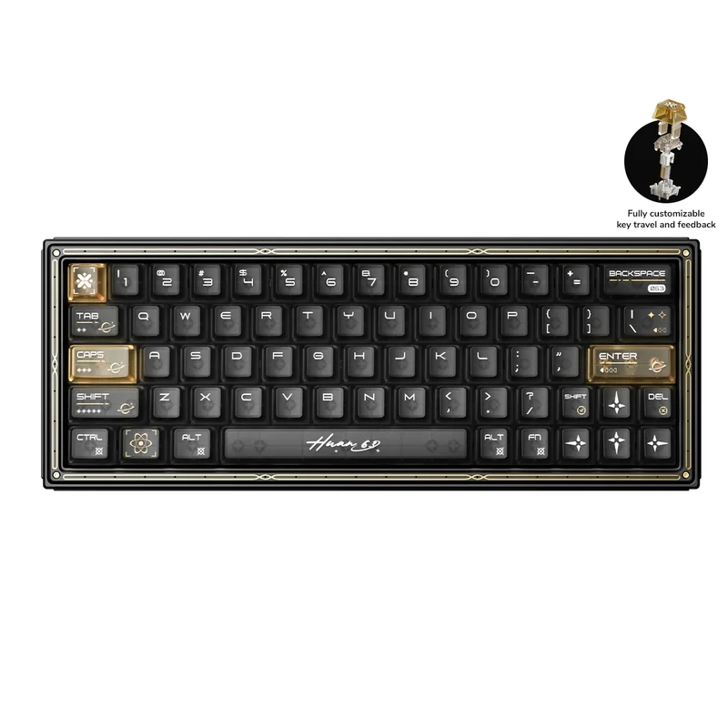 WLMouse HUAN63 HE Magnesium Alloys Keyboard (Black) (KBD-HUAN63-BLACK-G)