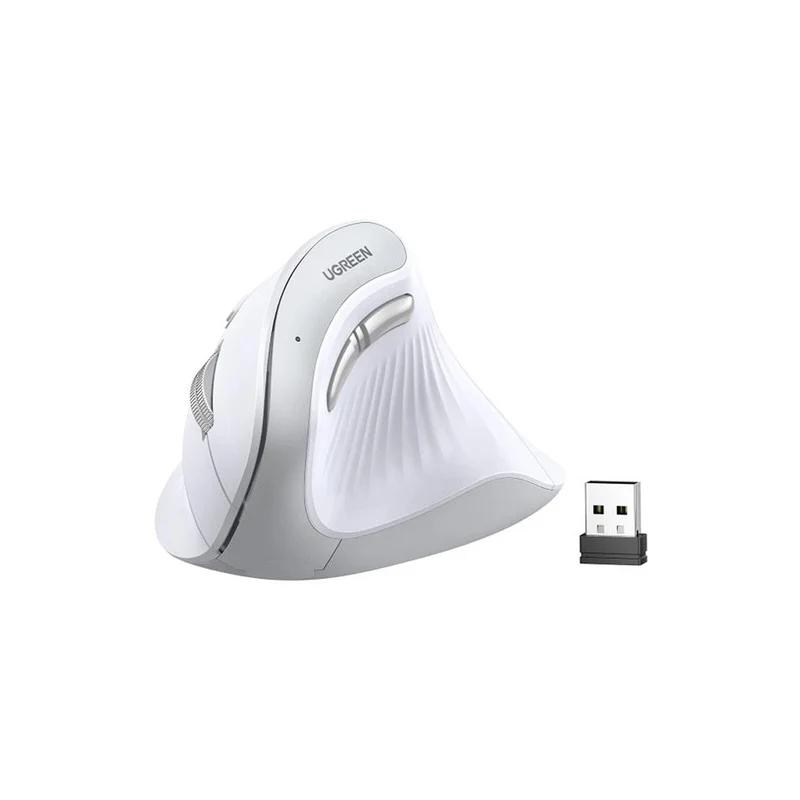 Ugreen Multi-Mode 4000DPI Wireless Vertical Mouse (Black, White) (MU008/25444, 45759)