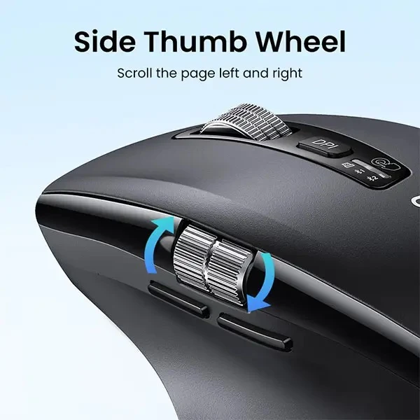 Ugreen Multi-Mode 5000DPI Wireless Mouse (Black) (M751/45792)