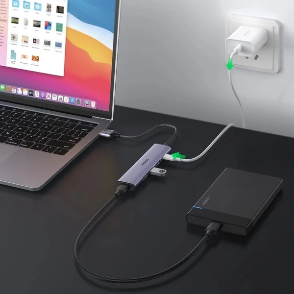 Ugreen 4-Port USB 3.0 Hub (Grey) (CM473/20805)