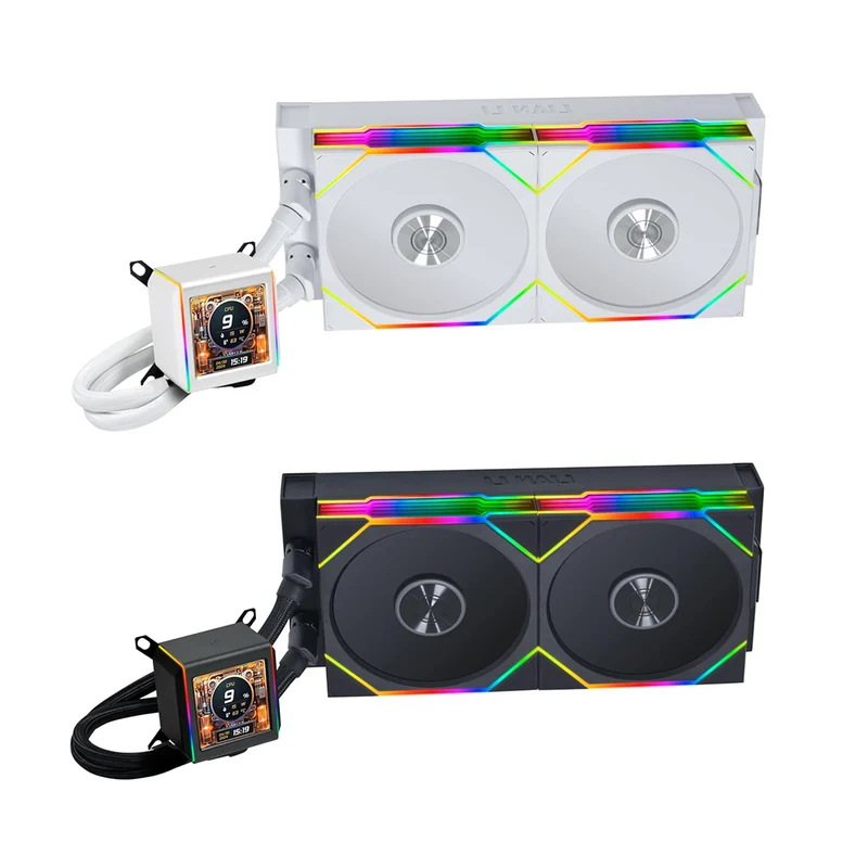 Lian Li Galahad II LCD 280 TL Wireless 2x140mm Closed Loop AIO CPU Cooler (Black, White)