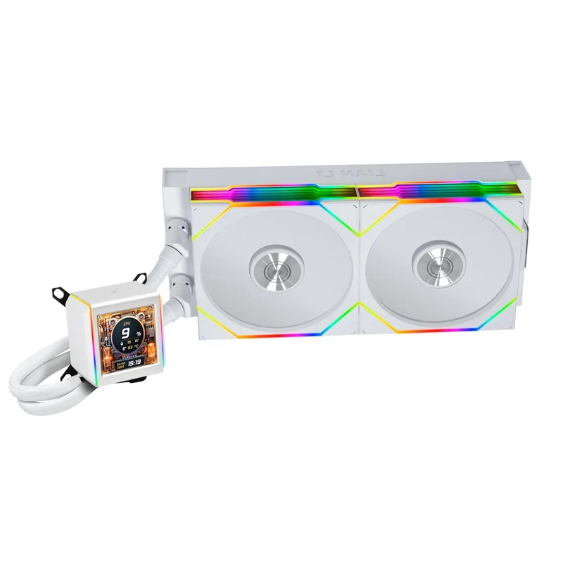 Lian Li Galahad II LCD 280 TL Wireless 2x140mm Closed Loop AIO CPU Cooler (Black, White)