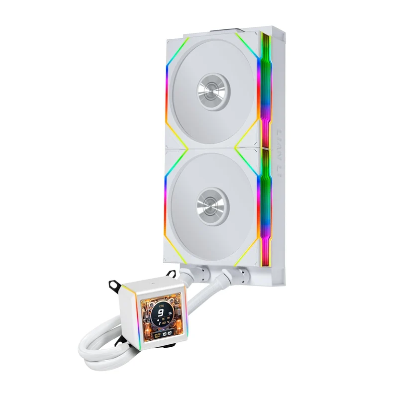 Lian Li Galahad II LCD 280 TL Wireless 2x140mm Closed Loop AIO CPU Cooler (Black, White)
