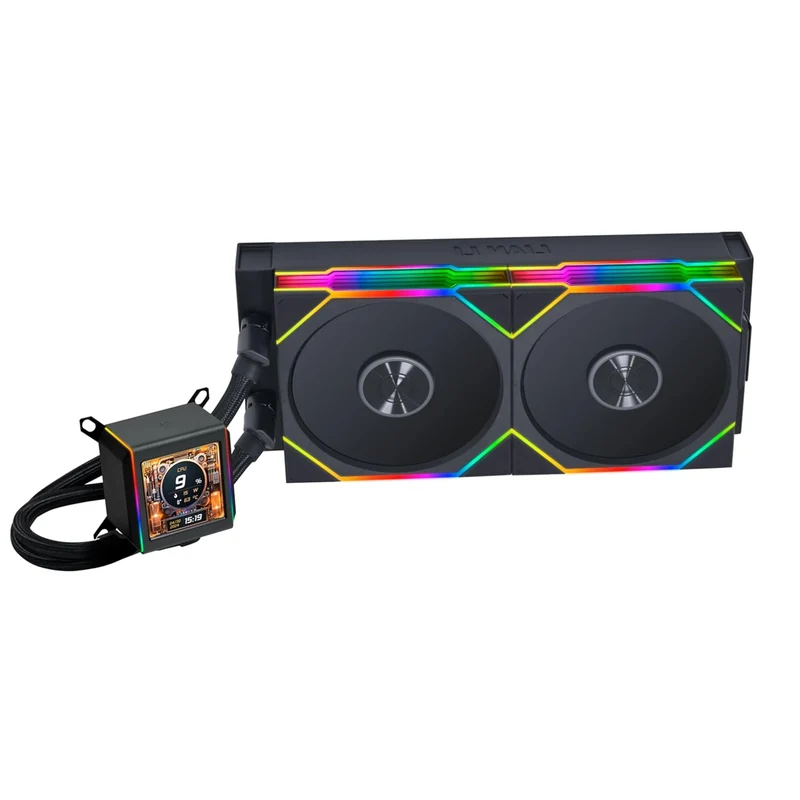 Lian Li Galahad II LCD 280 TL Wireless 2x140mm Closed Loop AIO CPU Cooler (Black, White)