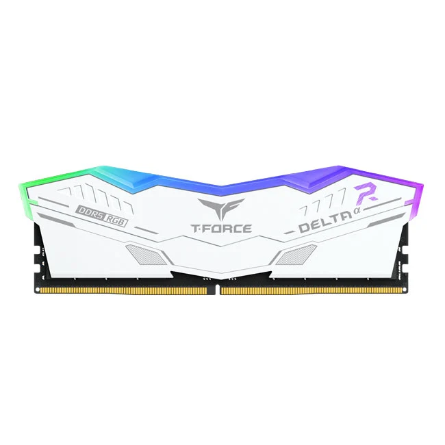 Teamgroup T-Force Delta A RGB 32GB (2X16GB) DDR5 AMD EXPO 6000MHZ CL38-46-46-76 1.25V Gaming Desktop Memory (White) (FF8D532G6000HC38GDC01)