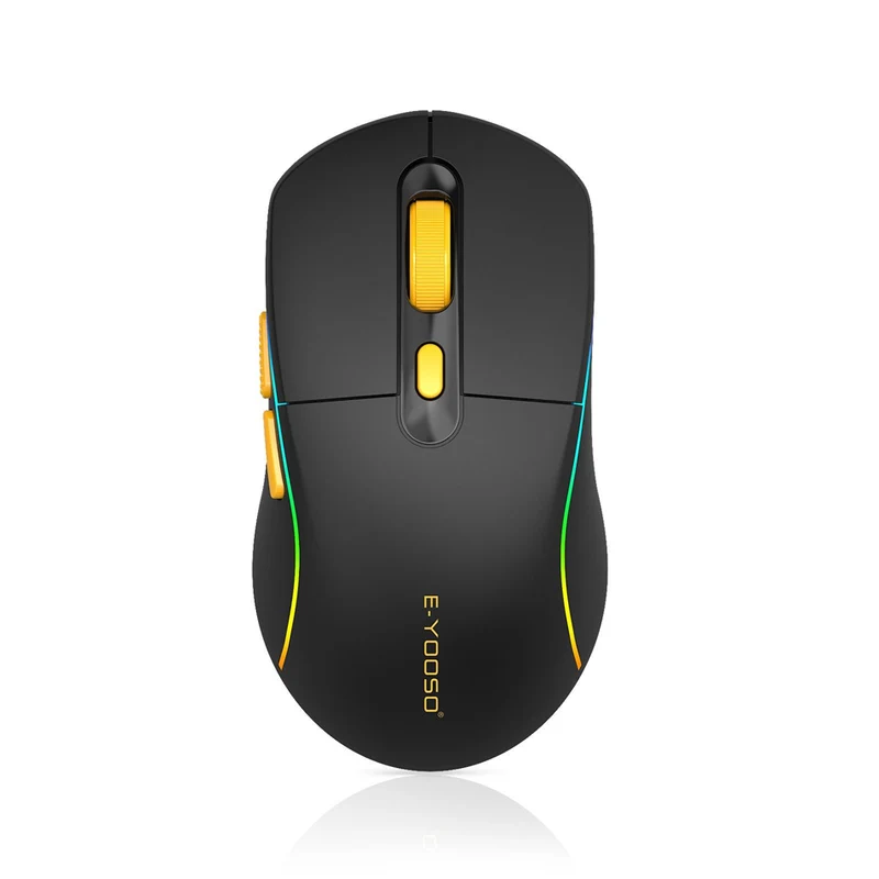E-Yooso X-53 RGB Wired Mouse (Black, Yellow)