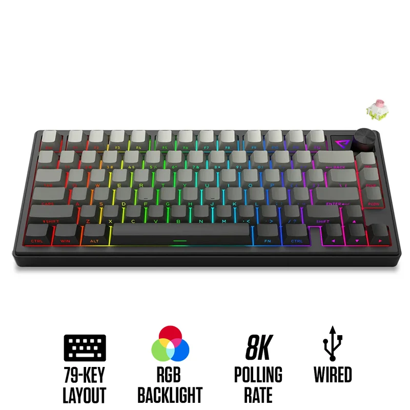 E-Yooso HZ-79 RGB 79-Keys Wired Magnetic Axis Keyboard Gradient Grey (Ultra Magnetic Switch)