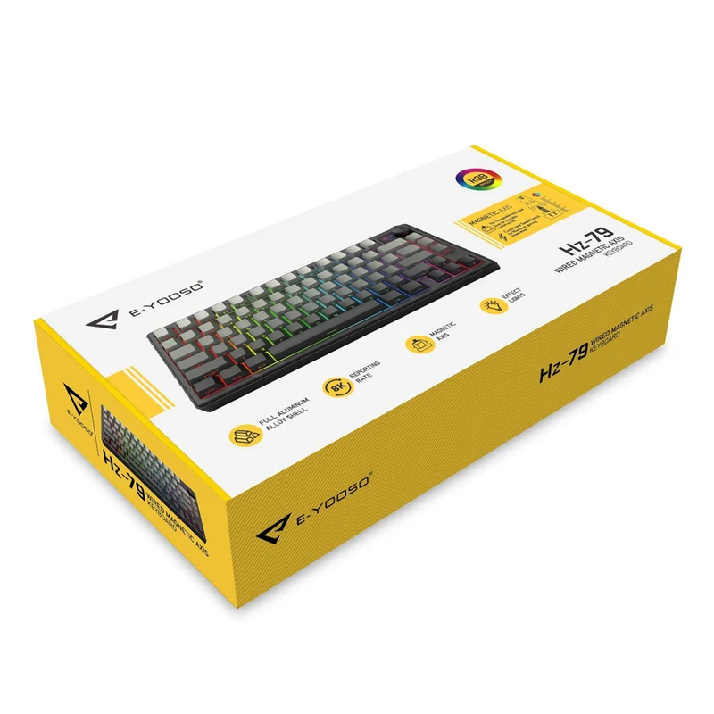 E-Yooso HZ-79 RGB 79-Keys Wired Magnetic Axis Keyboard Gradient Grey (Ultra Magnetic Switch)