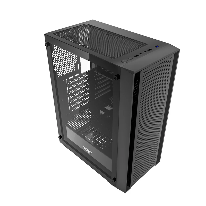 DarkFlash A305 TG Panel Luxury ATX PC Case (Black, White)