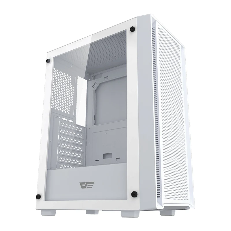 DarkFlash A305 TG Panel Luxury ATX PC Case (Black, White)
