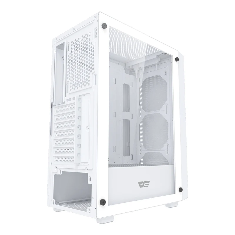 DarkFlash A305 TG Panel Luxury ATX PC Case (Black, White)