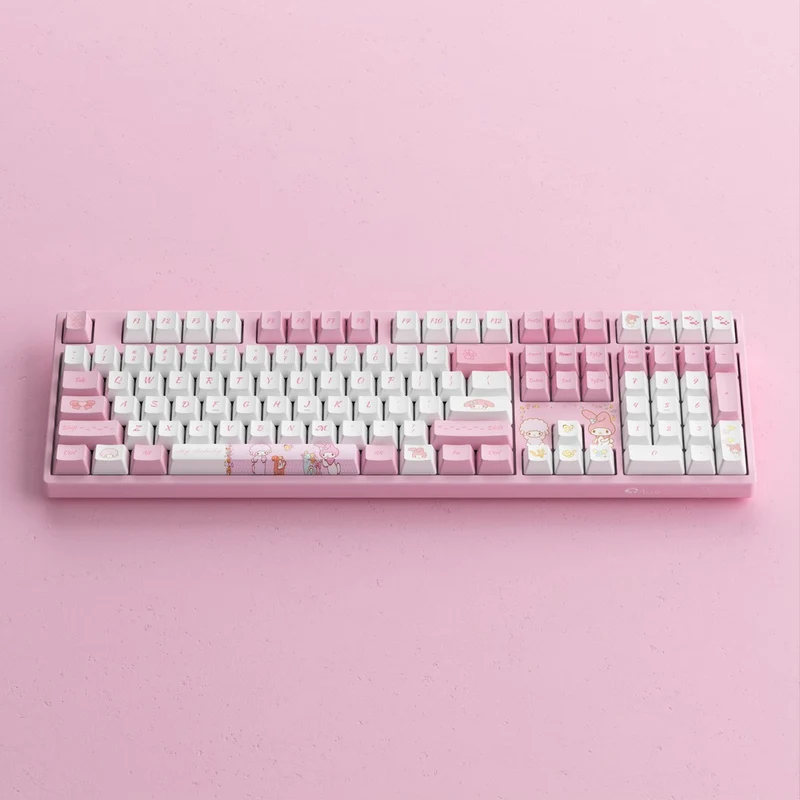 Akko My Melody 3108 V3 Wired Mechanical Keyboard (Akko Frost Pink Switch)