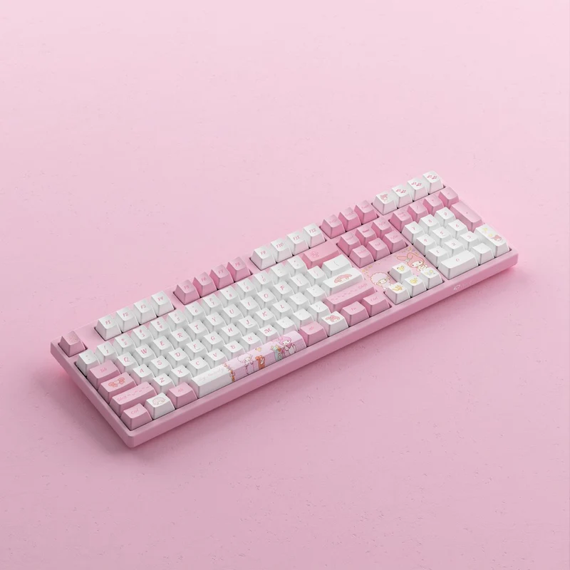 Akko My Melody 3108 V3 Wired Mechanical Keyboard (Akko Frost Pink Switch)