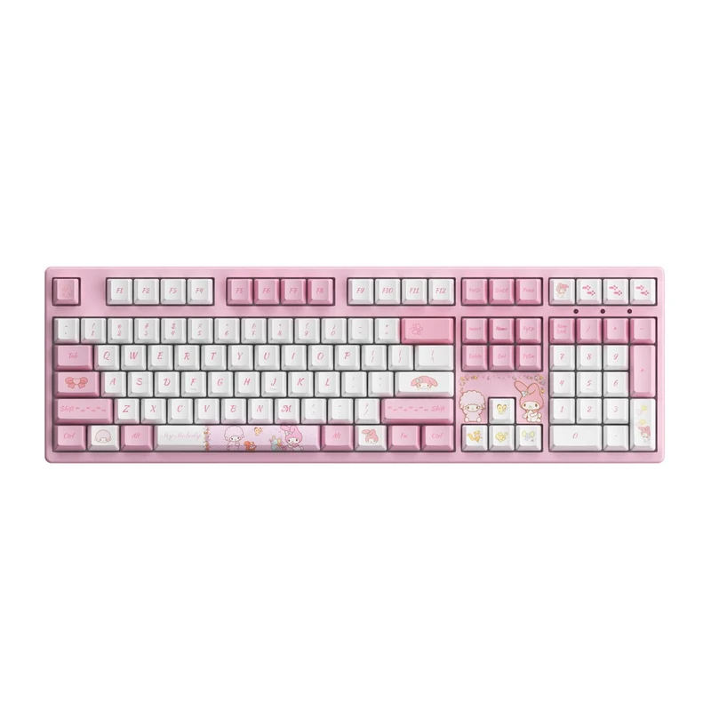 Akko My Melody 3108 V3 Wired Mechanical Keyboard (Akko Frost Pink Switch)