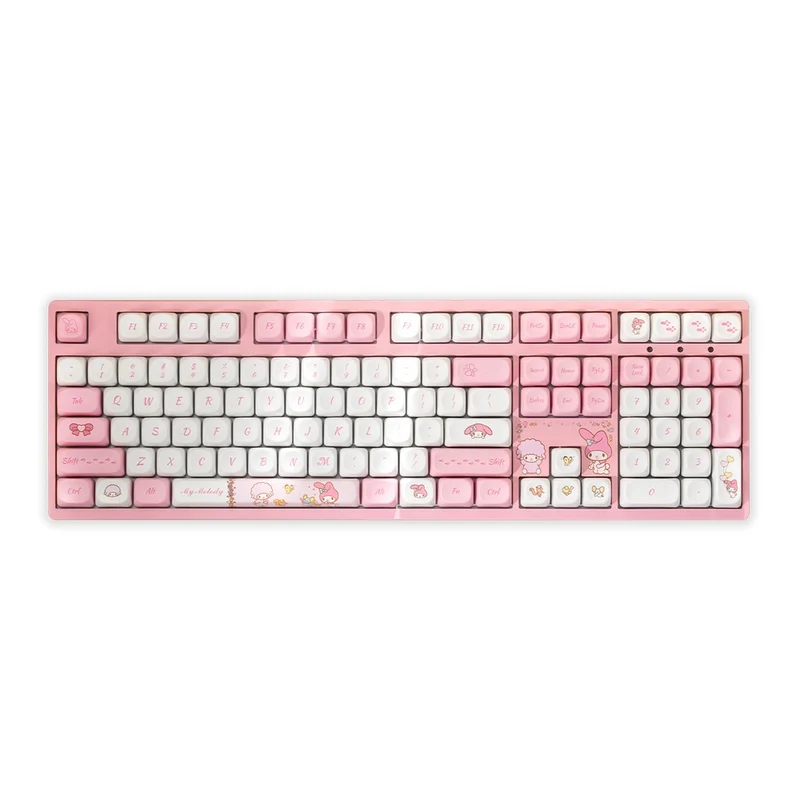 Akko My Melody 3108 V3 Wired Mechanical Keyboard (Akko Frost Pink Switch)